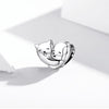 S925 Sterling Silver Kitten Puppy Heart-shaped Beads DIY Bracelet Necklace Accessories