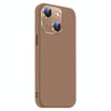 For iPhone 14 Plus Nano Lens Cover Liquid Silicone Phone Case(Desert Gold)