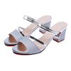 Thick With Open Toe Fish Mouth Sandals, Shoe Size:34(Silver)