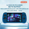 POWKIDDY X55 Game Console 5.5 Inch 1280 X 720 IPS Screen RK3566 Linux System Open-Source Retro Video Player 16GB+128GB(White)