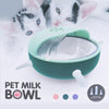 Pet Self-Sucking Milk Bowl Feeder, Purple, Cat/Dog