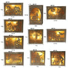 Wooden Halloween Witch Pumpkin Haunted House LED Lights Three-Dimensional Ornaments(JM01504)