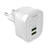 LDNIO A201 2.4A Dual USB Charging Head Travel Direct Charge Mobile Phone Adapter Charger With 8 Pin Data Cable(EU Plug)