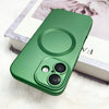 For iPhone 12 Pro Max Metallic Paint CD Texture MagSafe TPU Phone Case(Green)