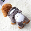 Grey Coral Fleece Dog Coat, XL (Chinchilla/Small Dog)
