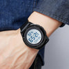 SKMEI 2047 Multifunctional Men 50M Waterproof Sports Digital Wrist Watch(Black+White)