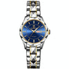 BINBOND B5552 Luminous Multifunctional Business Calendar Quartz Watch(Female-Inter-gold-Blue)