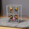 Stackable Transparent Storage Box Magnetic Suction Bookcase Handbag Display Rack, Style: Single Partition