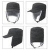 Foldable Warm Lamb Down Thickened Windproof Duck Tongue Hat, Style: Women (Light Grey)