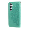 For Samsung Galaxy A36 5G / A56 5G Seven-petal Flowers Embossing Leather Phone Case(Green)