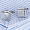 Laser Metal Brass Men Shirt Cufflinks, Color: Red back
