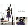 Halloween Broom Witch Doll Pendant Ghost Festival Party Props(Green)