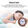 Solid Wood Silent Snooze Alarm Clock with Pointer(Square Dark)