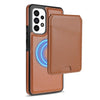 For Samsung Galaxy A52 4G / 5G / A52s 5G Skin Feel Detachable Card Bag Magsafe Phone Case(Brown)