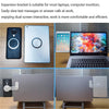 Laptop Phone Expansion Bracket Aluminum Magnetic Phone Stand(Silver)
