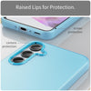 For Samsung Galaxy A35 5G Frosted Translucent TPU Hybrid PC Full Coverage Phone Case(Blue)