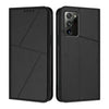 For Samsung Galaxy Note20 5G Strong Magnetic Frosted Flip Leather Phone Case(Black)