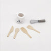 6 PCS / Set 1:12 Mini House Toy Simulation Eggbeater Pot Fork Set Kitchen Accessories(Prime Embryo)