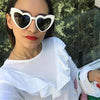 Heart Shape UV400 Polarized Sunglasses for Women(Pink+Blue)