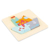 3 PCS Early Childhood Education Wooden Three-Dimensional Jigsaw Puzzle Toy(Ship)