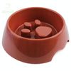 Slow Feeder Dog Bowl, Anti-Choking Pet Bowl, Brown, 22cm