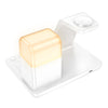 hoco CQ9 Crown 3 in 1 Wireless Fast Charger with Clock & Night Light(White)