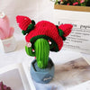 Strawberry Cat Hat | Knitted Pet Hat | Small