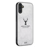 For Samsung Galaxy A56 5G Deer Head Cloth Skin All-inclusive Phone Case(White)