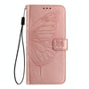 For Asus Zenfone 11 Ultra Embossed Butterfly Leather Phone Case(Rose Gold)