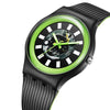 SANDA 3207 Fashion Waterproof  Electronic Sports Watch(White+Green)