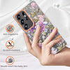 For Samsung Galaxy S25 Ultra 5G Flowers and Plants Series IMD TPU Phone Case(Purple Peony)