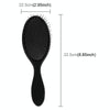 Soft Women Hair Brush Salon Hairstyles Comb Wet Dry Scalp Massage Brushes(Black)