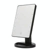 LED Desktop Makeup Mirror Rotatable Dimmable With Touch Switch Vanity Mirrors(Black)