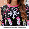 Casual Christmas Snowman Pullover Sweater Women Cartoon Knitwear, Size: XL(Chariot)