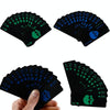 10 PCS Fluorescent PVC Skull Playing Cards Waterproof  Playing Cards,Size: 3.2 x 8.7cm  Blue+Green