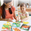 2 PCS Wooden 3D Stereo Dinosaur Puzzle Children Educational Early Education Toys(Triceratops)