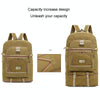 LIJIEBAO Outdoor Shoulder Bag Canvas Durable Travel Backpack Men Retro Casual Computer Bag(Dark Grey)