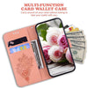 For Realme 13+ Global Butterfly Rose Embossed Leather Phone Case(Pink)