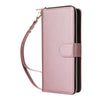 For Samsung Galaxy S24 Ultra 5G Nine-card Slots Zipper Wallet Bag Leather Phone Case(Rose Gold)