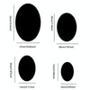 42cm x 27cm Oval Acrylic Mirror Stereo Wall Stickers Home Decoration Soft Mirror(Black)