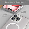 For iPhone 15 Pro Max MagSafe Frosted Translucent TPU + PC Full Coverage Phone Case(White)