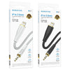 Borofone BL23 3.5mm to 8 Pin Refinado AUX Audio Cable, Length:1m(Gray)