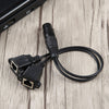 3-pin XLR Female to 2 x RJ45 Female Ethernet LAN Network Extension Cable, Cable Length: 30cm(Black)