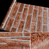 Iron Phosphate Creative 3D Stone Brick Decoration Wallpaper Stickers Bedroom Living Room Wall Waterproof Wallpaper Roll, Size: 45 x 1000cm