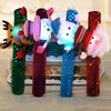 Santa Style Flash Light Merry Christmas Slap Pat Circle Wristband(Flannel Light Bear)