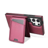 For Samsung Galaxy S25 Ultra 5G Skin Feel Detachable Card Bag Magsafe Phone Case(Wine Red)