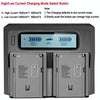 Dual Channel LCD Display Digital Battery Charger with USB Port for Sony BP-U30 / U60 / U90 Battery, Compatible with Sony EX260 / EX280 / FS7