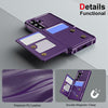 For Samsung Galaxy A55 5G Horizontal Flip Card Bag Holder Leather Phone Case(Purple)