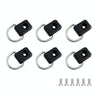 6pcs Fishing Kayak Backrest Elastic Rope Square D-ring Buckle