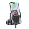 hoco HW27 Traveler Infrared RGB Wireless Fast Charging Car Center Console Holder(Black)